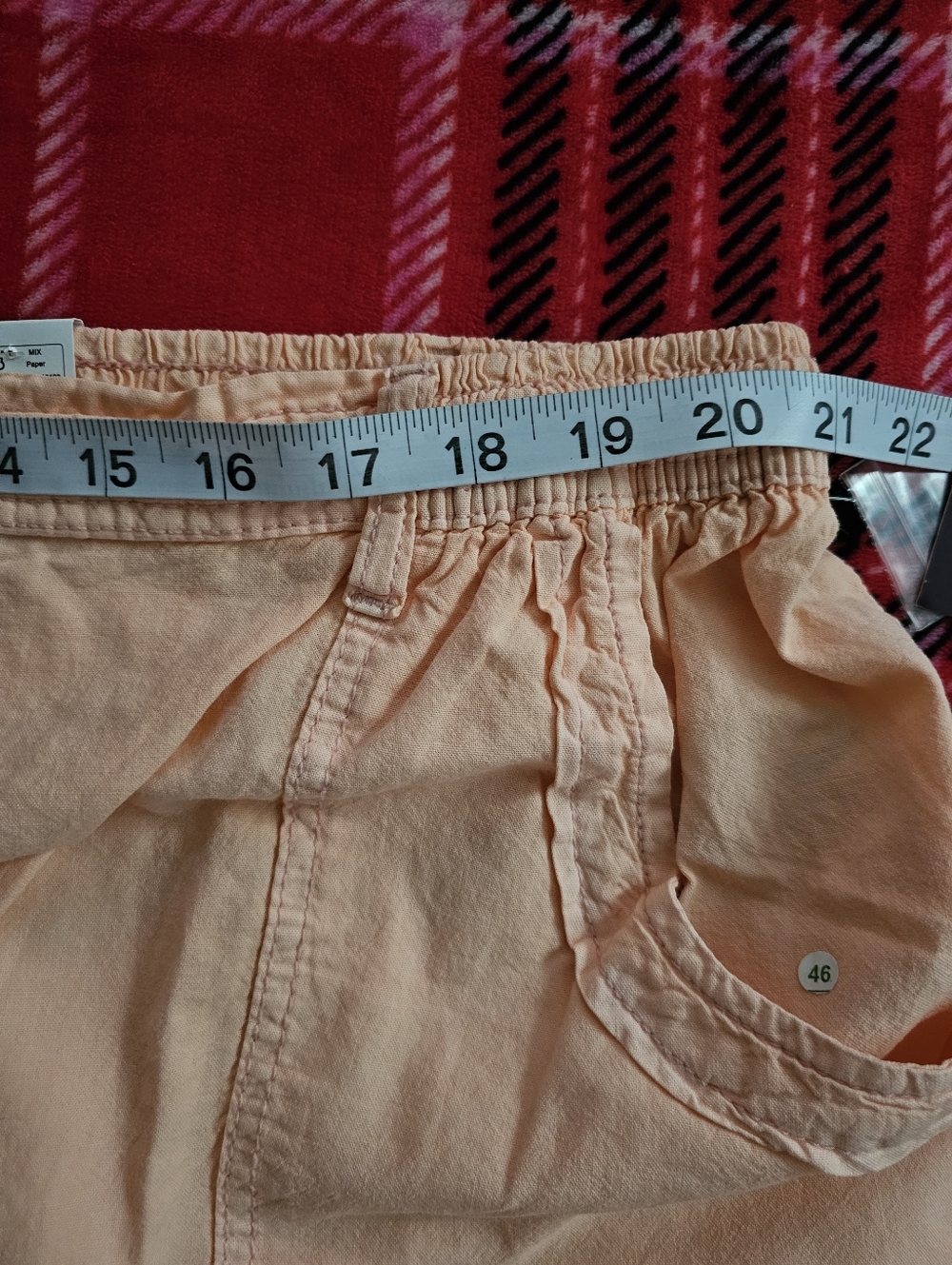 Gloria Vanderbilt Light Coral Drawstring Pocket Casual Shorts - Picture 6 of 6